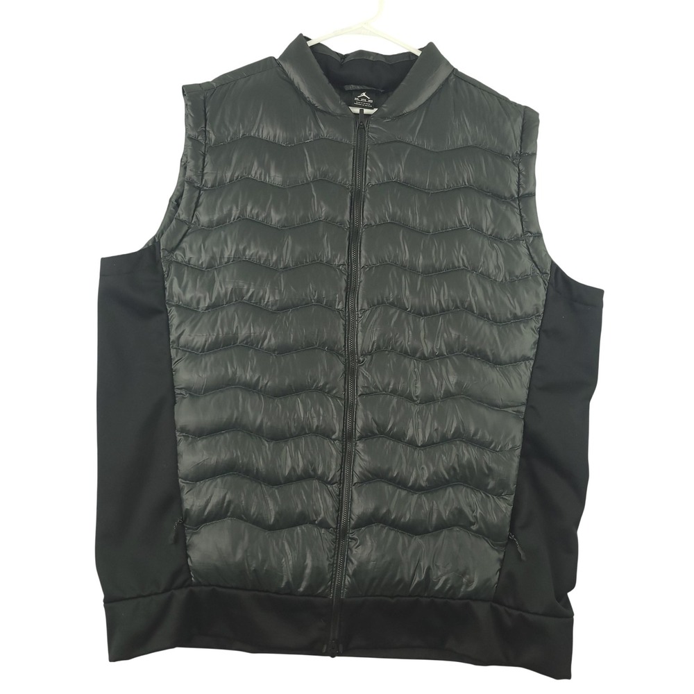 Jordan Vest Mens 3XL Black Quilted Down Full Zip Lightweight Puffer Basketball